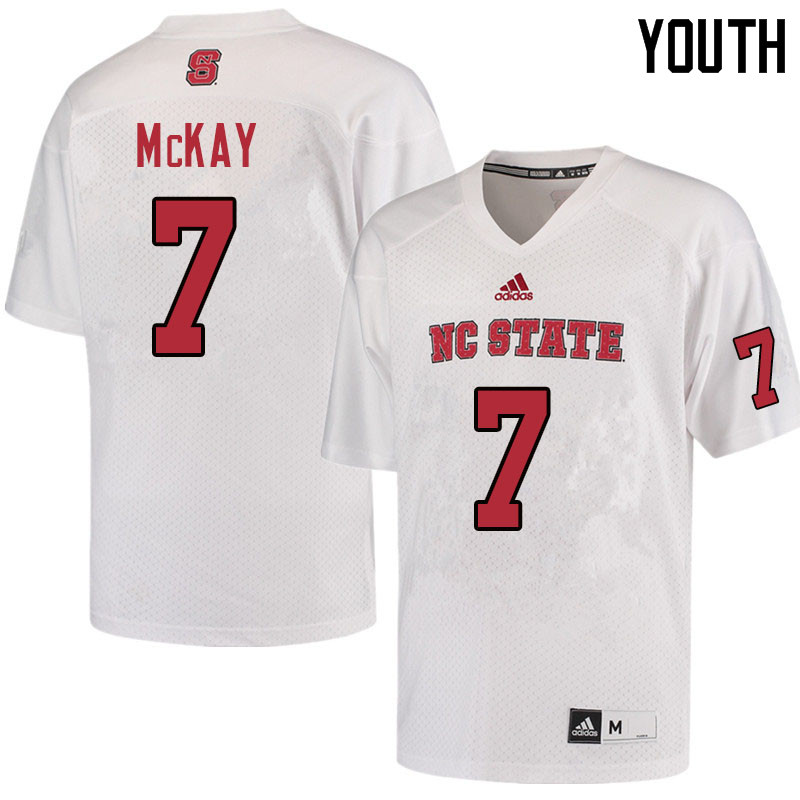 Youth #7 Matthew McKay NC State Wolfpack College Football Jerseys Sale-White